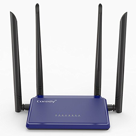 Coredy AC1200 Dual Band WiFi Router with Four High-Power Antennas , QoS , WPS Button ( Coredy RT1200 )