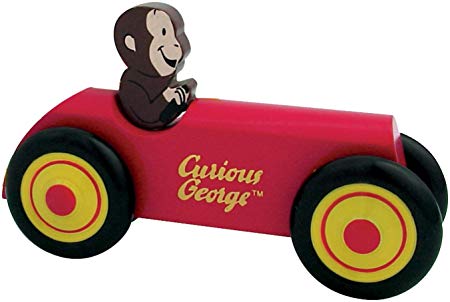 Curious George Wooden Car by Schylling - Childrens Wooden Toy