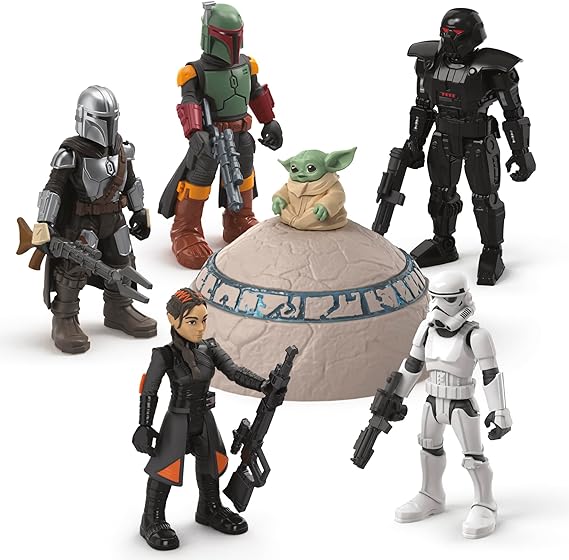 STAR WARS Mission Fleet, 2.5-Inch Scale Mandalorian Action Figure Set with 6 Figures & 8 Accessories, Toys for 4 Year Old Boys & Girls (Amazon Exclusive)