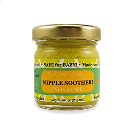 BALM! Baby NIPPLE SOOTHER! Natural Nursing & Prenatal Aid Balm with Calendula | 1.25oz. GLASS Jar | Made in USA