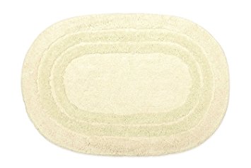 Archangel Collection Exquisite 1pc Oval Embossed Bathroom Rug Green 20"x30" Super Absorbent Ultra Soft fast drying Mat