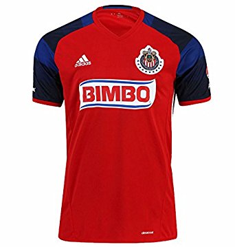 Chivas de Guadalajara Home Adidas Soccer Jersey Third Kit 2016 Mens Red (Large)