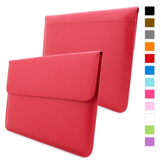 Snugg Macbook Pro 15 Case - Leather Sleeve Case with Lifetime Guarantee (Red) for Apple Macbook Pro 15 Inch