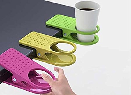 Drink Cup Holder Clips to Table Desk Laptop Coffee Drinks Holder Clip