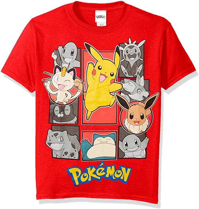 Pokemon Boys' Pokemon Group Short Sleeve Tee