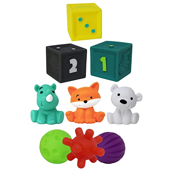 Infantino Tub of Toys 9 Piece Set