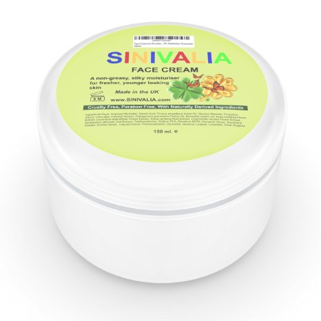 Face Cream by SINIVALIA | Moisturiser and Anti-Wrinkle Night Cream with Rose and Frankincense Oils For Dry, Oily and Sensitive Skin | Anti-Ageing Skin Care For Eyes, Neck, Body, Hands and Feet  - 150 ml