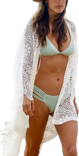 Bsubseach Women Bohemian Chiffon Bikini Swimsuit Cover Up Swimwear Tassel Cardigan