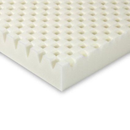 Sleep Innovations 3-Inch SureTemp Sculpted Memory Foam Topper, Queen