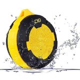 IPX5 Waterproof Bluetooth Speaker V40 DBPOWER BX-600 Dustproof Portable 5W Strong Stereo Wireless Speaker Driver with 12 Hour Playtime for Outdoor  Shower Yellow