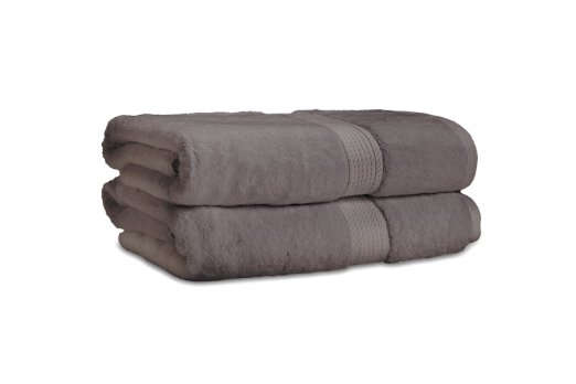 Egyptian Cotton Towel Set - 2-Piece 900 GSM - Heavy Weight & Absorbent by ExceptionalSheets, Charcoal