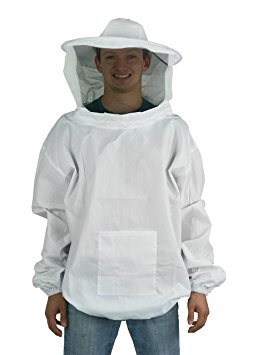 New Professional White XL / Extra Large Beekeeping / Bee Keeping Suit, Jacket, Pull Over, Smock with a Veil by VIVO (BEE-V105XL)