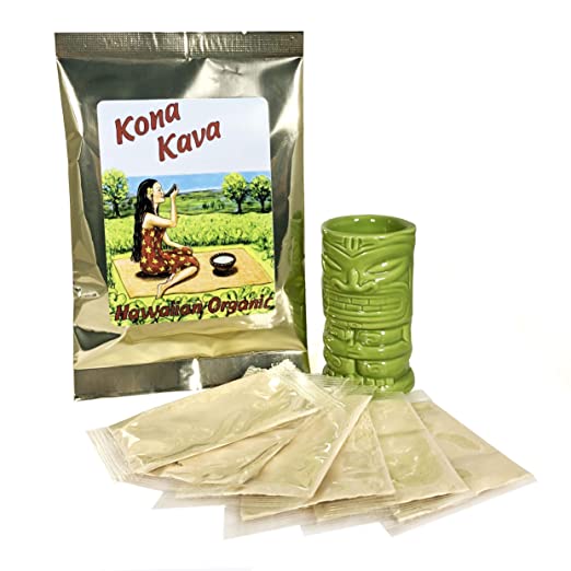 Kona Kava Farm Premium Instant Kava Mix 9% Kavalactone | Kava Root Supplement for Stress and Anxiety Relief Available in Chocolate, Banana and Tropical | 6 Pack- 0.75 oz Each (Chocolate)