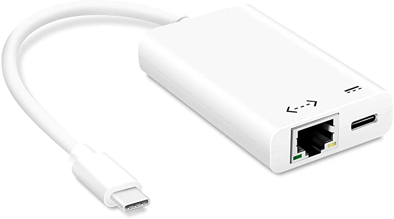 USB C to Ethernet Adapter with Charging Apply to MacBook Pro 2019/2018 iPad Pro 2018 pd3.0 USB c