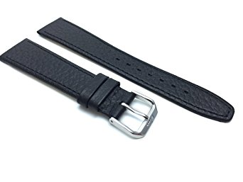 8mm to 20mm, Slim Genuine Leather Watch Band Strap, Buffalo Pattern, Comes in Brown and Black