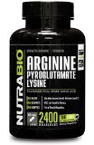 NutraBio L-Arginine Pyroglutamate Lysine - 150 Capsules
