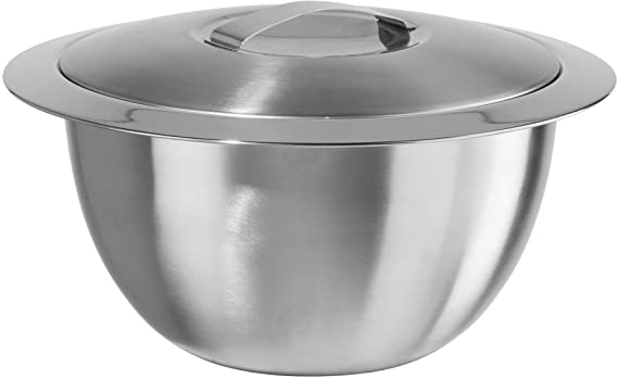 Oggi Double Wall Insulated Hot/Cold Serving Bowl - 2 qt, 2 Quart, Silver