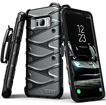 Samsung Galaxy S8 Plus Case, SGM Hybrid Dual Layer Armor Defender Protective Case Cover   Belt Clip Holster For S8 Plus [Drop Tested] (Gun Metal   Black)