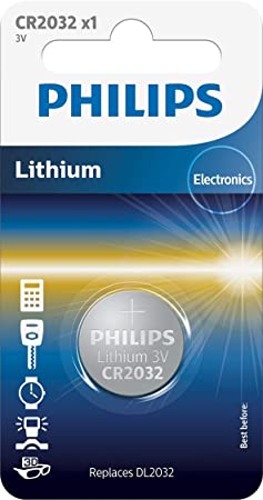 Philips CR2032 3V (210 mAH) Lithium Cell Battery
