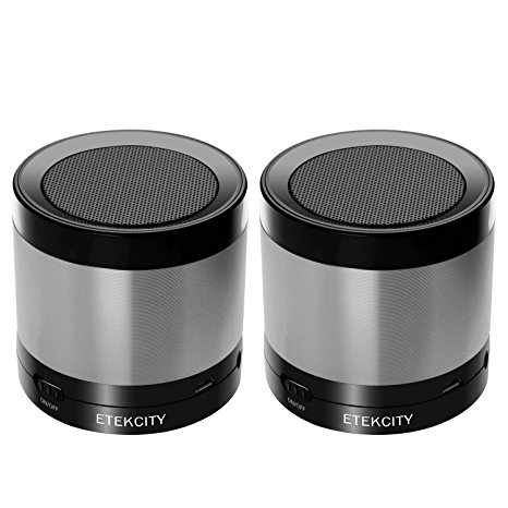 Etekcity RoverBeats T16 Ultra Portable Wireless Bluetooth Speaker, Enhanced Bass (gray 2pack)