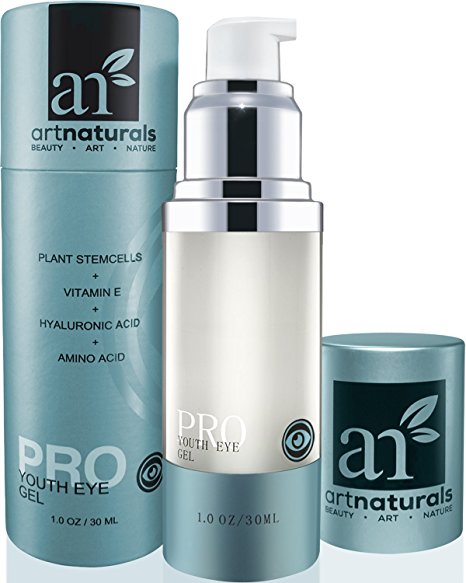 ArtNaturals - The Best Eye Wrinkle Cream / Gel 1 oz, 100% Natural, Ageless Looking Skin, Good For Dark Circles, Puffiness, Fine Lines - From Organic Aloe, Hyaluronic Acid & More - For Men & Women