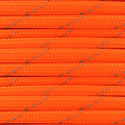 Paracord Planet Reflective Paracord Made of 100% Nylon With 7 Inner-core Strands Available In 10, 25, 50, and 100 Foot Lengths That is Made in the USA