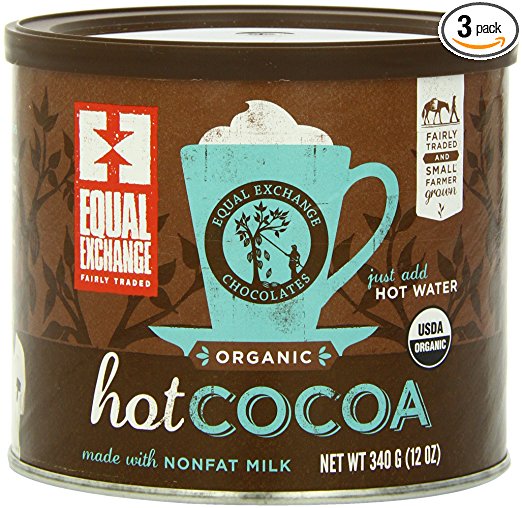 Equal Exchange Organic Hot Cocoa Mix, 12-Ounce Tins (Pack of 3)