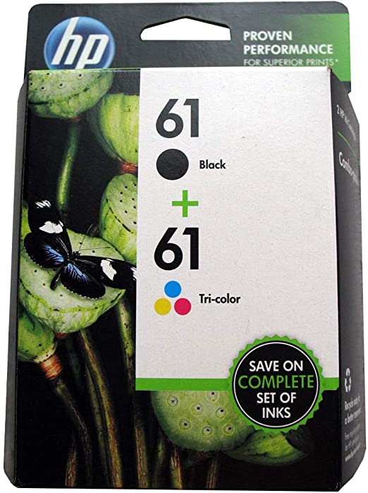 HP 61 | 2 Ink Cartridges | Black, Tri-color | CH561WN, CH562WN