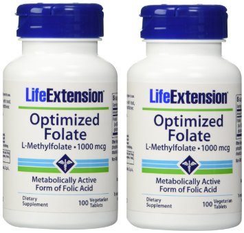 Optimized Folate 1000mcg 100 Tablet 2 Pack NEW TABLET FORM