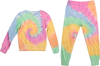 Just Love Girls Tie Dye Crew Neck Sweatshirt and Jogger Pants Set