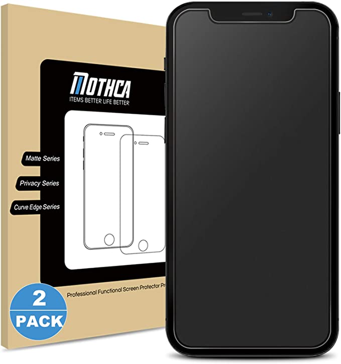 2 Pack Mothca Matte Screen Protector for iPhone 12 Pro Max Anti-Glare & Anti-Fingerprint Tempered Glass Clear Film Case Friendly Bubble Free for iPhone 12 Pro Max 6.7-inch (2020)-Smooth as Silk