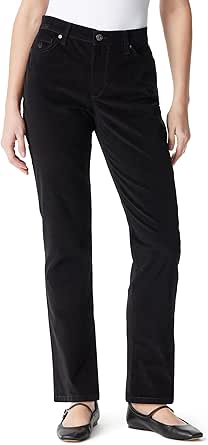 Gloria Vanderbilt Women's Amanda Corduroy High Rise Straight Leg Pant Standard