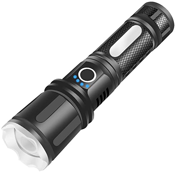 Telescopic 90000 Lumens 5 Modes Zoomable Most Powerful XHP70 XHP50 LED USB Rechargeable Flashlight Torch