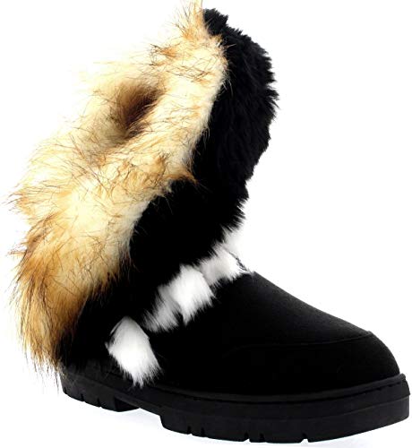 Holly Womens Short Tassel Winter Cold Weather Snow Rain Boots