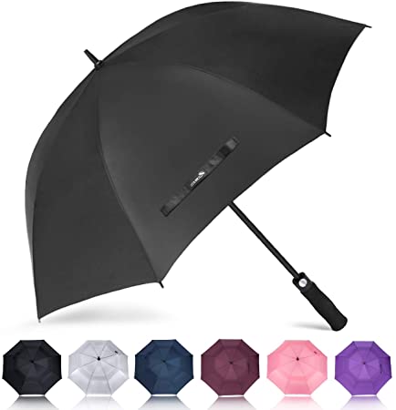 ZOMAKE Golf Umbrella 58/62/68 Inch, Large Windproof Umbrellas Automatic Open Oversize Rain Umbrella with Double Canopy for Men - Vented Stick Umbrellas