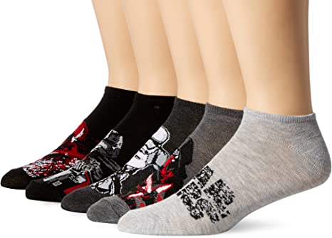 Star Wars Men's Episode 8 5 Pack No Show Socks