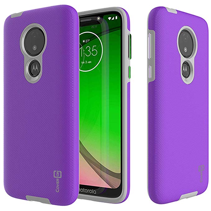 CoverON Slim Protective Hybrid Rugged Series for Motorola Moto G7 Power/Moto G7 Supra/Moto G7 Optimo Maxx (XT1955DL) Case, Pretty Purple