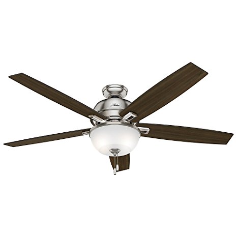 Hunter 54172 60" Donegan Ceiling Fan with Light, Brushed Nickel