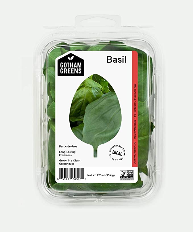 Gotham Greens Basil, 1.25 oz Clamshell