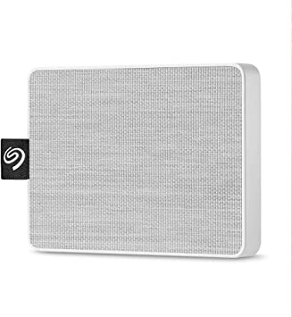 Seagate 500 GB One Touch SSD White - Portable External Solid State Drive for PC and Mac (STJE500402)