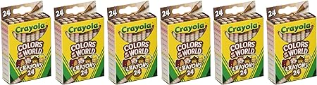 Crayola Bulk Crayon Set, Colors of The World, Multicultural, School Supplies, 6 Sets of 24 Colors