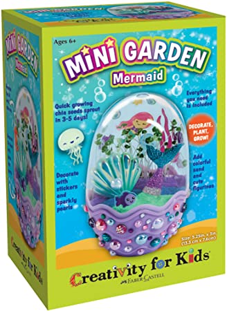 Creativity for Kids Mini Garden - Mermaid Terrarium – Mermaid Gifts for Girls and Boys