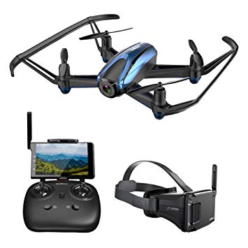 Potensic U36R Drone with Camera, FPV RC Quadcopter 720P HD Live Vide with 5 Inch Screen Monitor, Headless Mode & Altitude Hold Function - Goggles Equipped