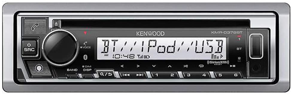 Kenwood KMR-D378BT Marine CD Receiver with Alexa, Bluetooth, Aux and USB Interface