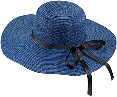 PEAK 2 PEAK Women and Men Wide Brim Straw Panama Summer Beach Sun Hat - Adjustable, Foldable, Fedora, UPF50