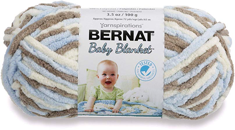 Bernat Baby Blanket Yarn, 3.5 oz, Gauge 6 Super Bulky, Little Cosmos