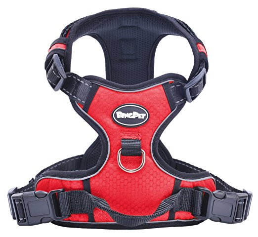 Best Front Range No-Pull Dog Harness. 3M Reflective Outdoor Adventure Pet Vest with Handle. 3 Stylish Colors and 5 Sizes