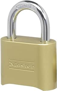 Master Lock 175 Resettable Combination Padlock with 1" Shackle & 2" Body, Brass