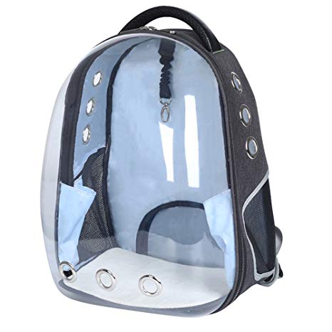 Lemonda Creative Transparent Pet Backpack Carrier Breathable Capsule Traveler Airline Approved for Cats and Dogs
