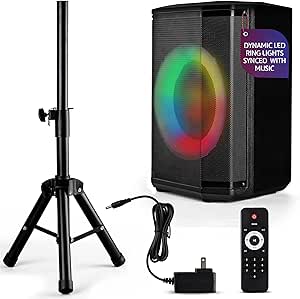 Pyle Audio Bluetooth Party Speaker - Big Speaker with True Wireless Stereo System - Enjoy Powerful Bass and Clear Treble - Party Bluetooth Speaker with Tripod - Model PPHP868ST 120W